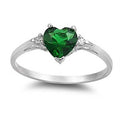 Huitan Mood Ring with Lovely Heart Design Brilliant CZ Prong Setting Silver Plated Best Christmas New Year Gift Rings for Women
