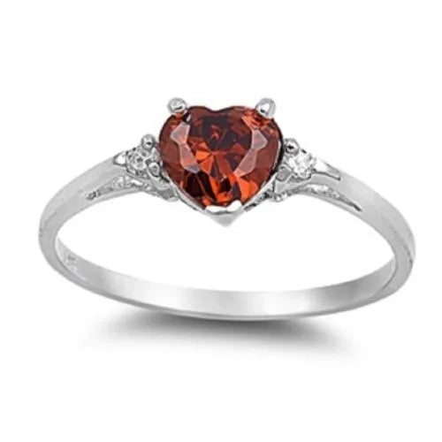 Huitan Mood Ring with Lovely Heart Design Brilliant CZ Prong Setting Silver Plated Best Christmas New Year Gift Rings for Women