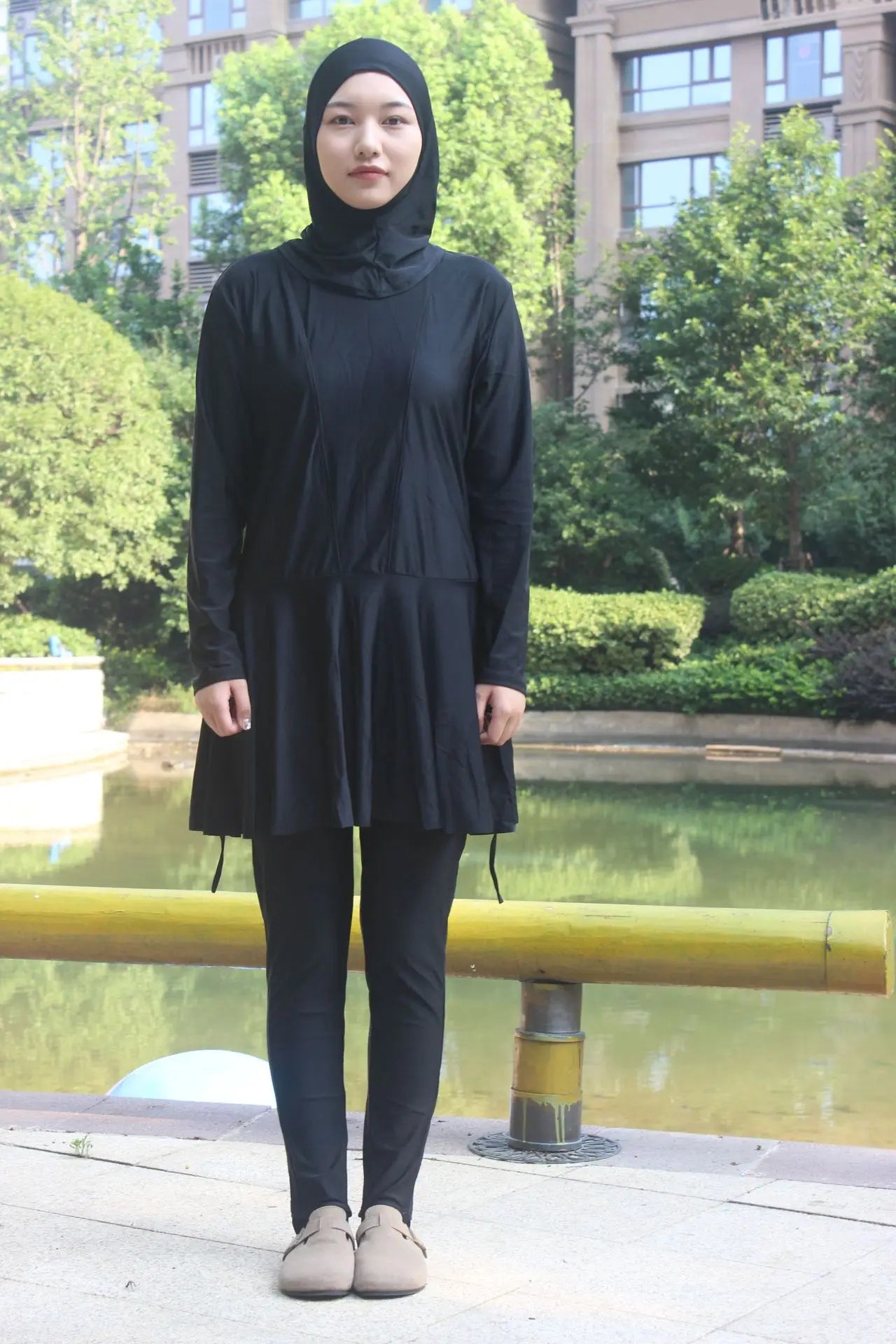 3PCS Modest Burkini Femme Musulmane Swimwear Women Muslim Hijab Swimsuit Maillot De Bain Borkini Conservative Islam Bathing Suit