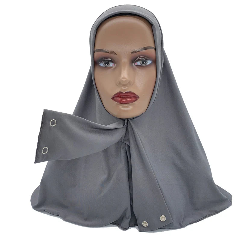 Soild Color Muslim Hijab Turban Full Cover Headscarf