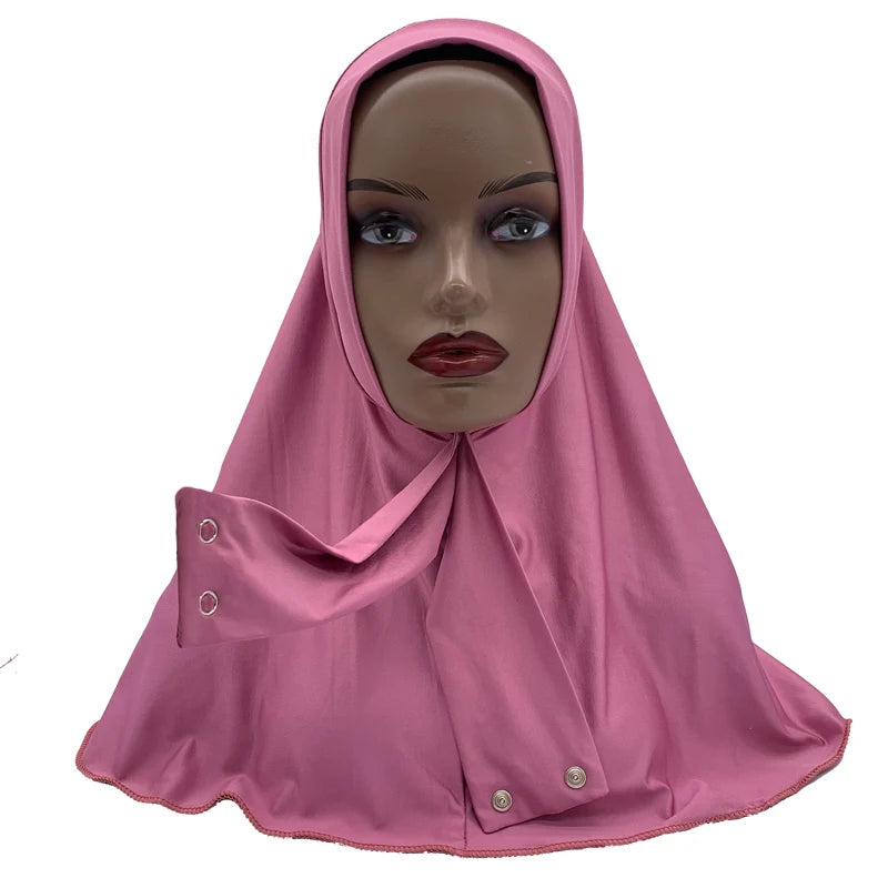 Soild Color Muslim Hijab Turban Full Cover Headscarf