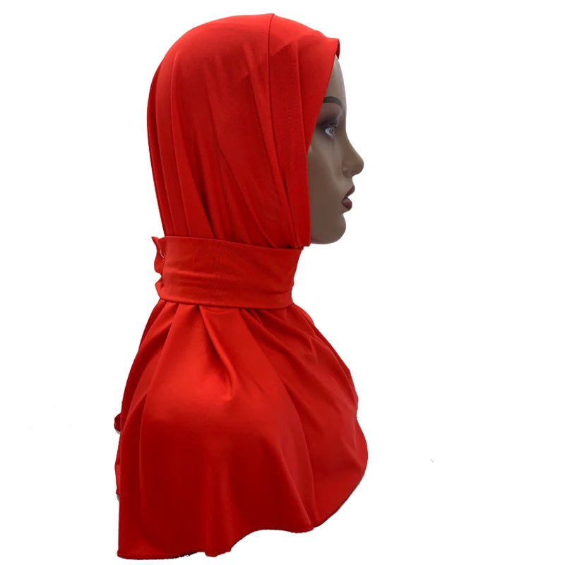 Soild Color Muslim Hijab Turban Full Cover Headscarf