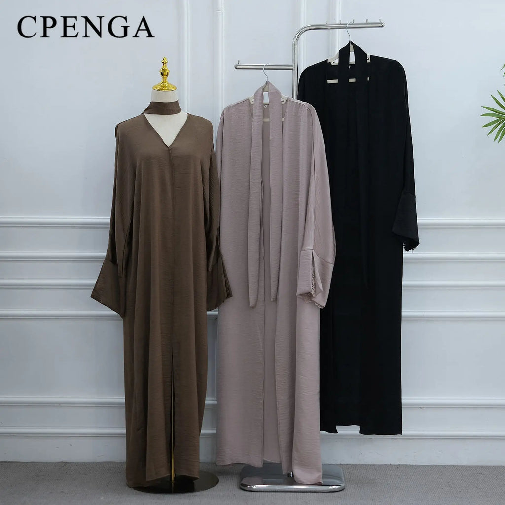 Luxury Dubai Modest Abaya for Muslim Women Ramadan Arabic Cardigan Coat Islamic Holiday Lace Outfit Eid New Turkey Kagtan Robe