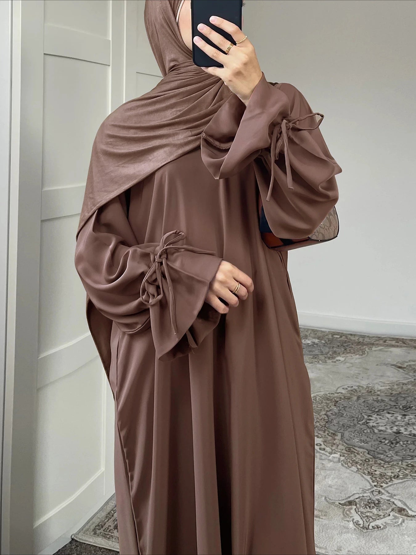 Robe de prière musulmane Aïd pour femmes Abaya Nœud Papillon Djellaba Ramadan Vêtements de Fête Lacés Robes Longues Islam Arabe Longue Robe Maroc Dubaï Caftan 2025