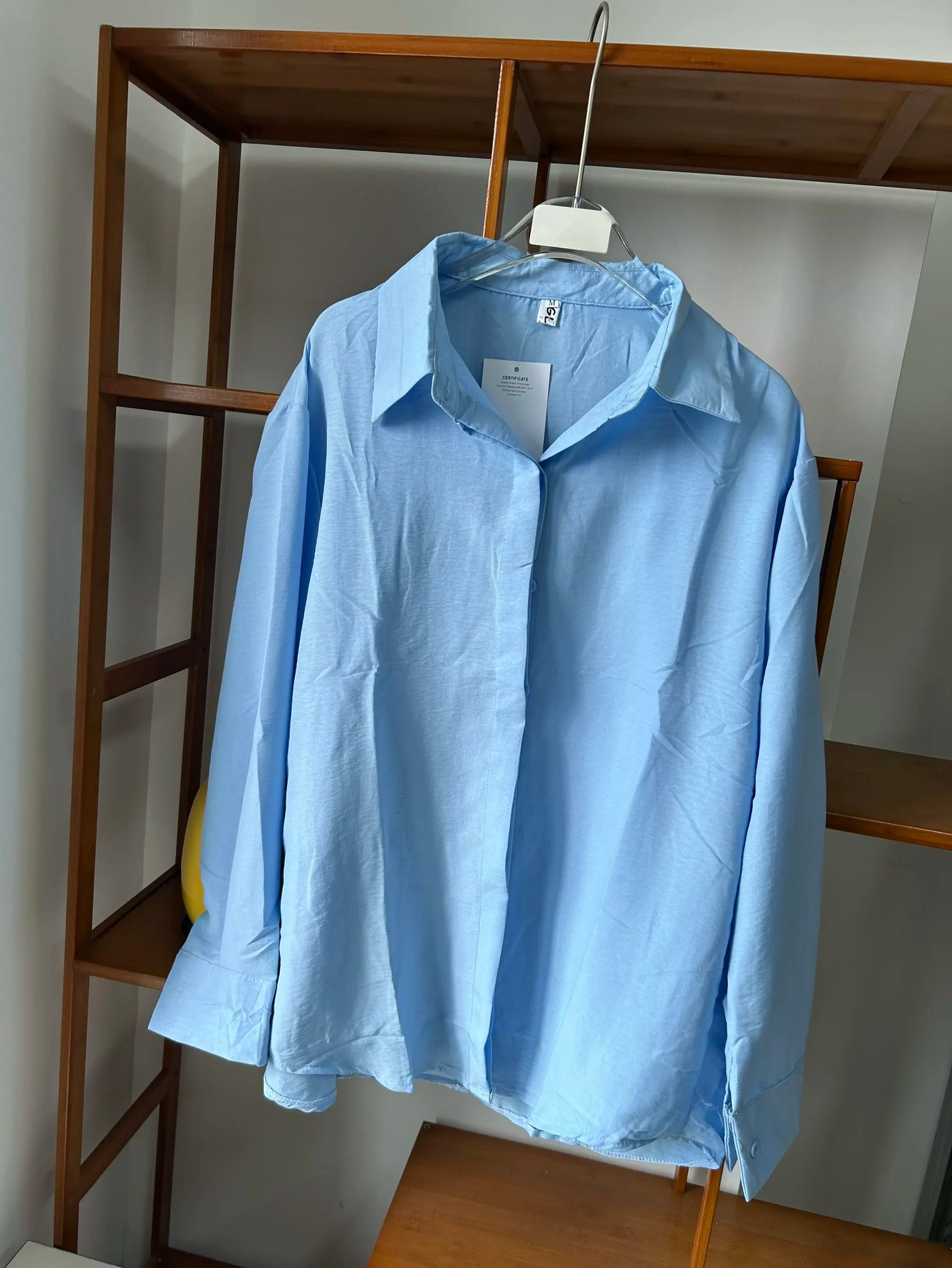 Women Linen Shirt Casual Loose Long Sleeve Thin Summer Top Pure Color Turn Down Collar French Style Sunscreen Clothing