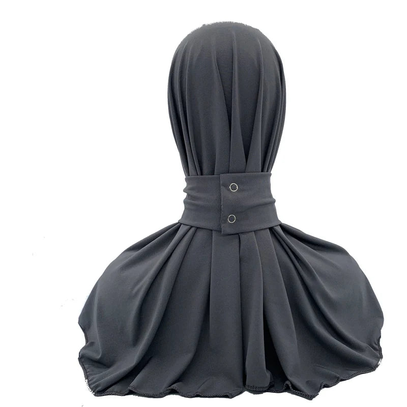 Soild Color Muslim Hijab Turban Full Cover Headscarf