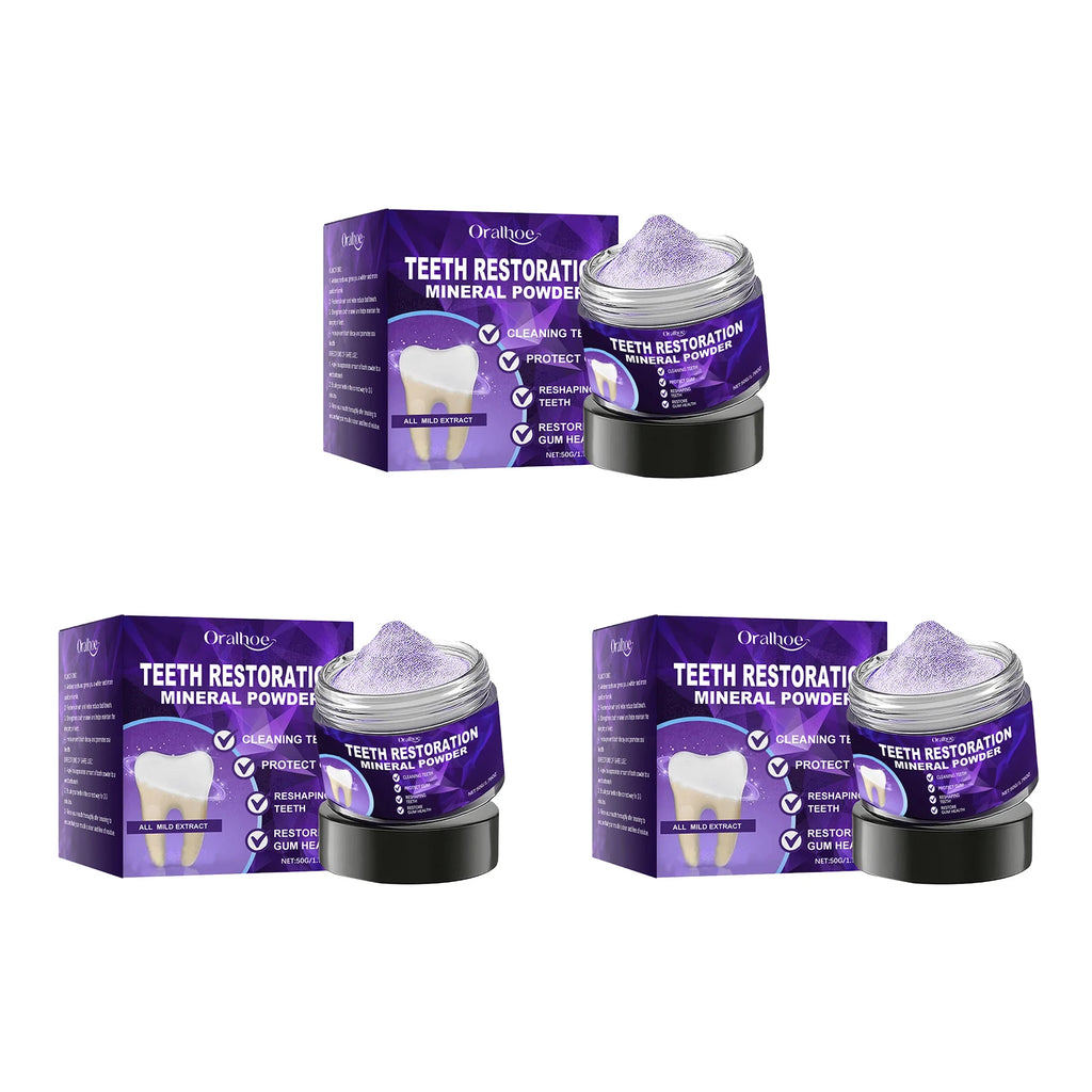 Tooth Powder Remineralizing Natural Teeth Whitening Breath Freshener Refresh Mint Flavor Enamel Repair Deep Cleaning Oral Care