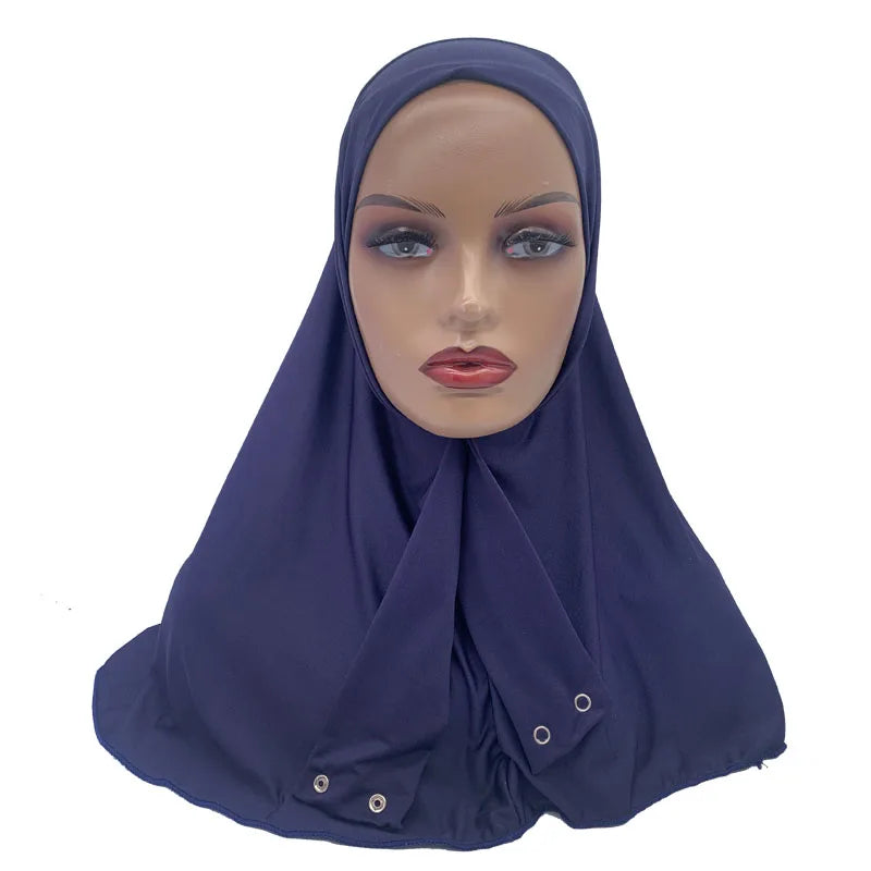 Soild Color Muslim Hijab Turban Full Cover Headscarf