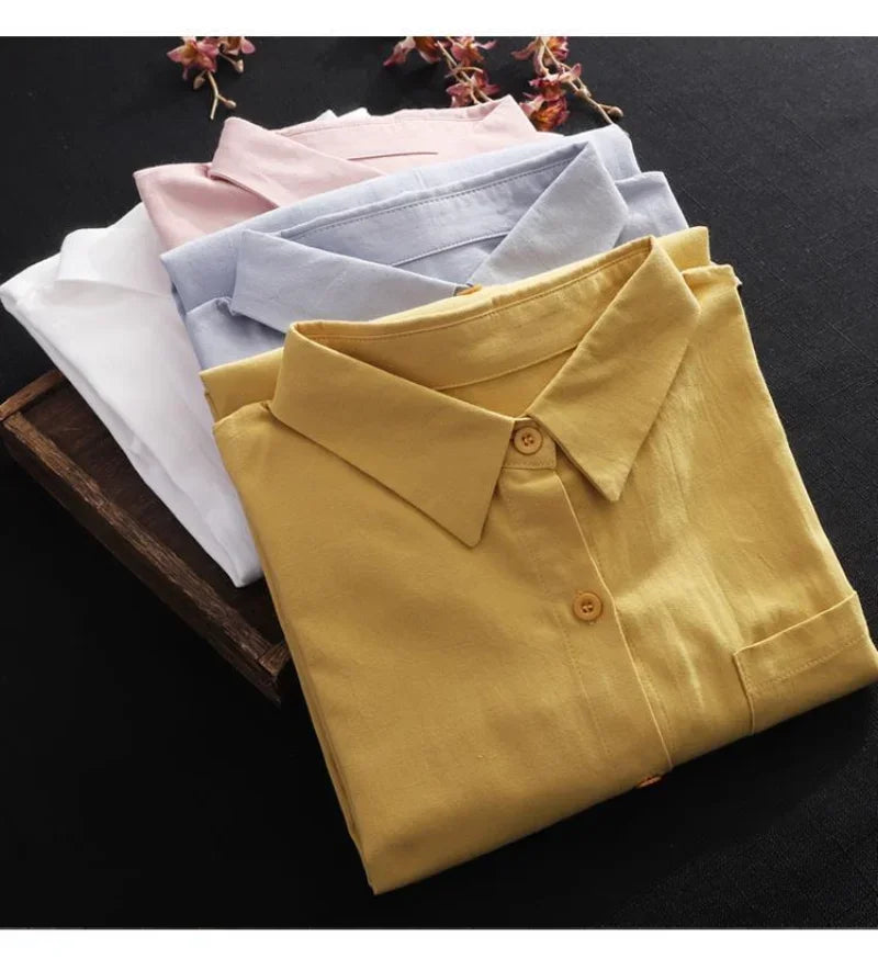 Korean Fashion White Shirt Women 2023 Spring Summer Loose Breathable Midi Shirt and Blouse Lady Simple Solid Color Long Shirts