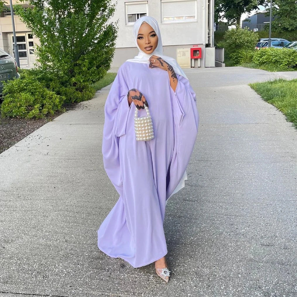 Robes Batwing Musulmanes Abaya pour Femmes de Dubai Kimono Femme Vêtements Hijab Elégance Robe de Prière de l'Aïd Tradition