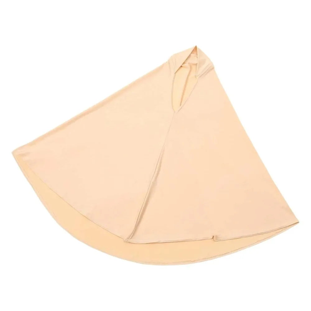 Breathable Jersey Solid Color Instant Hijab Four-Way Stretch Full Coverage Women Khimar Skin-Friendly Anti-Slip Design