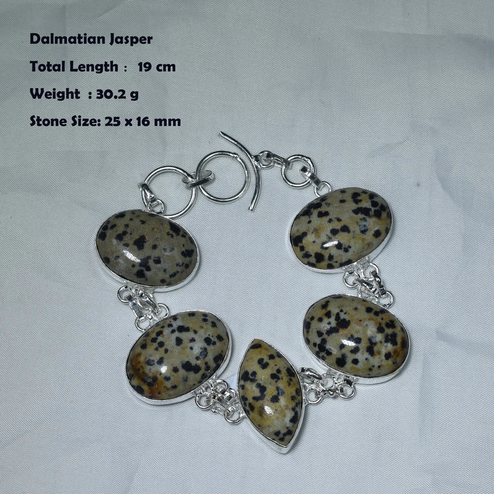 Genuine Labradorite Fuchsite Blue Topaz Sodalite Amber Amethyst Dalmatian  Bracelet Women Jewelry  gift