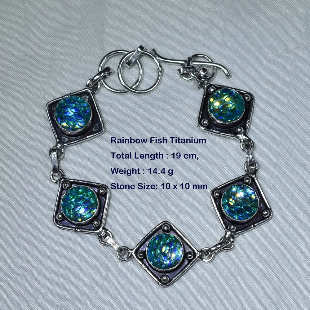 Genuine Labradorite Fuchsite Blue Topaz Sodalite Amber Amethyst Dalmatian  Bracelet Women Jewelry  gift