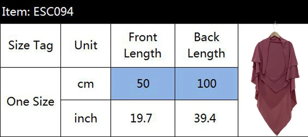 Muslim Women Khimar Two Layer Chiffon Hijab Islamic Headscarf Eid Amira Ramadan Prayer Garment Headdress Turkish Shawl Wrap Tops
