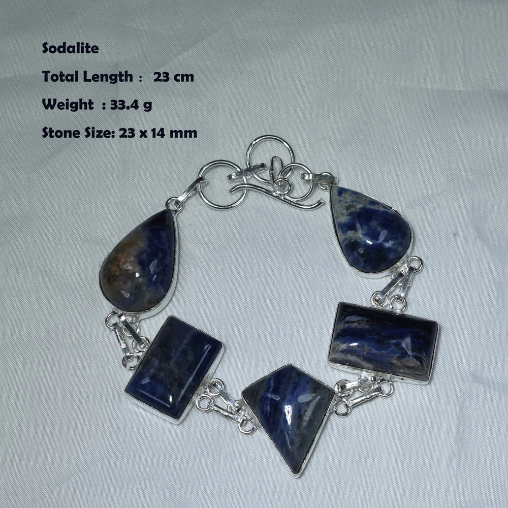Genuine Labradorite Fuchsite Blue Topaz Sodalite Amber Amethyst Dalmatian  Bracelet Women Jewelry  gift