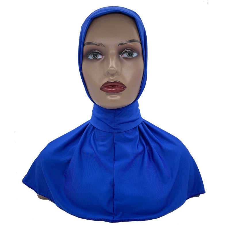 Soild Color Muslim Hijab Turban Full Cover Headscarf