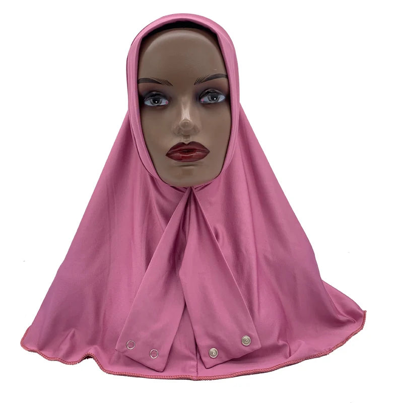 Soild Color Muslim Hijab Turban Full Cover Headscarf