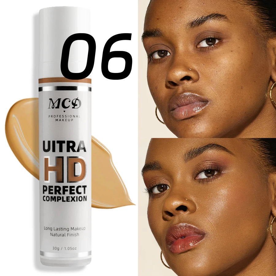 1PC Profession Liquid Foundation Oil-control Cover Matte Base Cream Concealer Waterproof Sweat-resistant Face Korean Makeup Gift