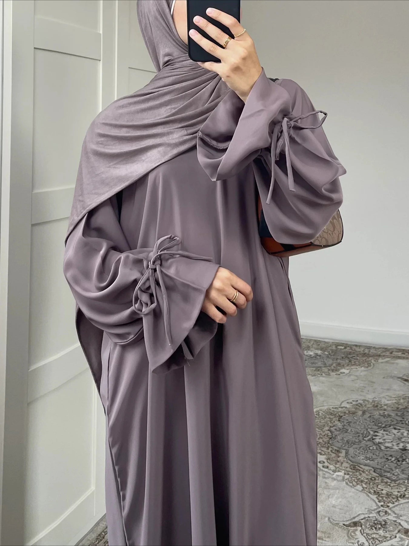 Robe de prière musulmane Aïd pour femmes Abaya Nœud Papillon Djellaba Ramadan Vêtements de Fête Lacés Robes Longues Islam Arabe Longue Robe Maroc Dubaï Caftan 2025