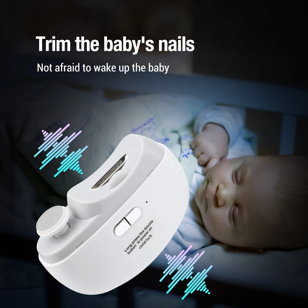 3-in-1 Nail Clipper Electric Automatic Trimmer Grinding Polishing Manicure Fingernails Toe Nail Tool 2 Grears Clipper with Light