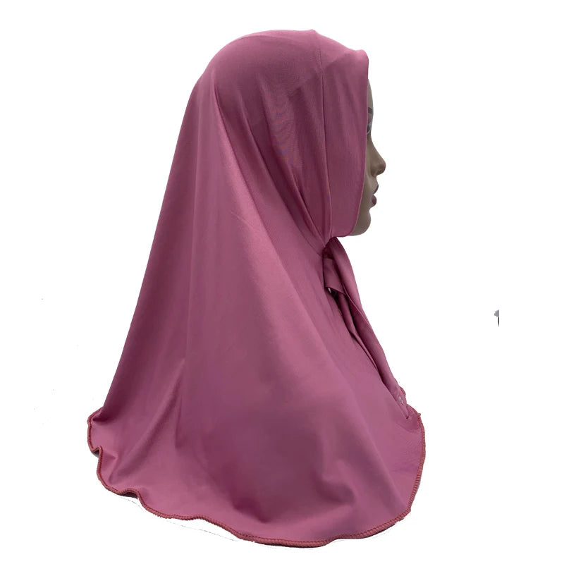 Soild Color Muslim Hijab Turban Full Cover Headscarf