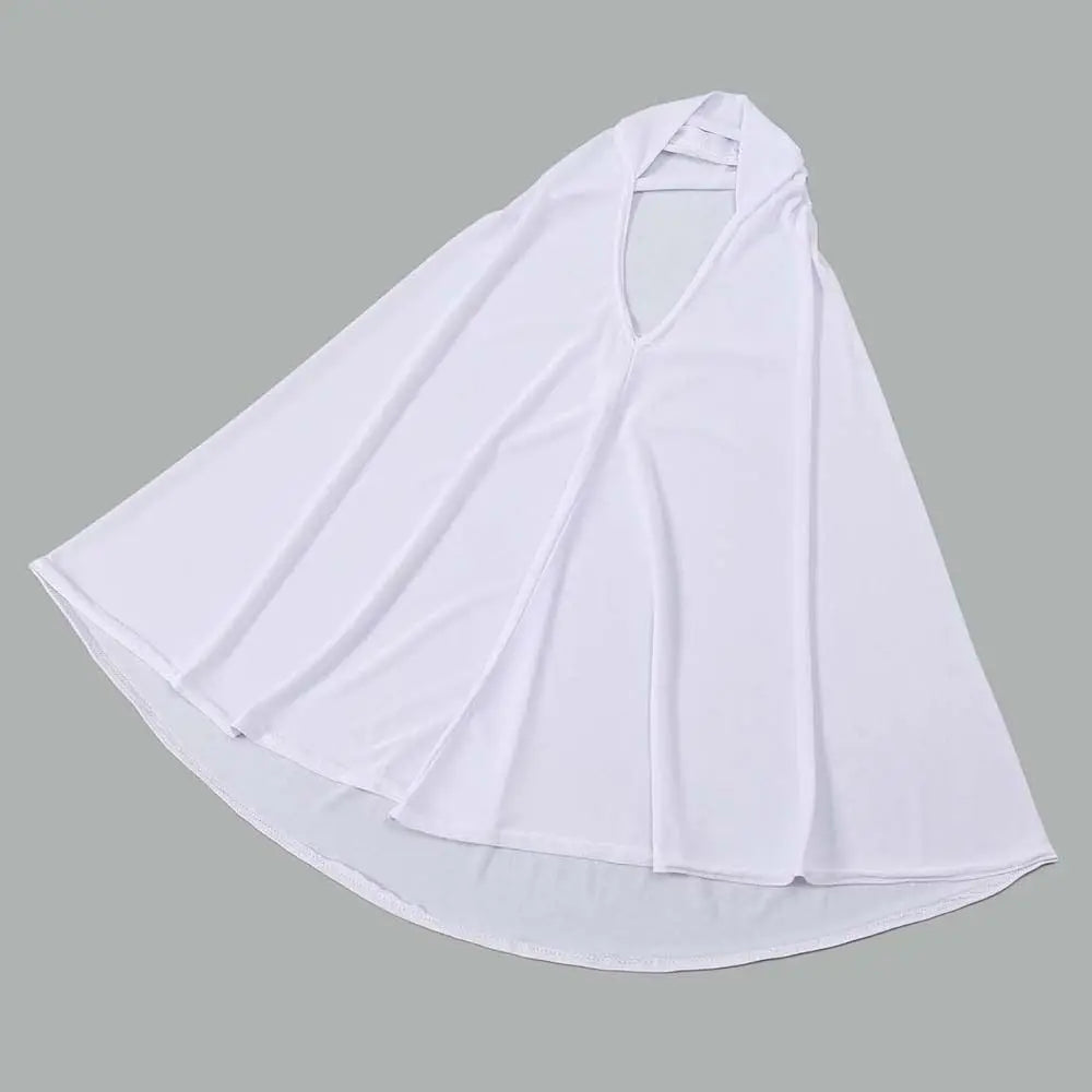 Breathable Jersey Solid Color Instant Hijab Four-Way Stretch Full Coverage Women Khimar Skin-Friendly Anti-Slip Design