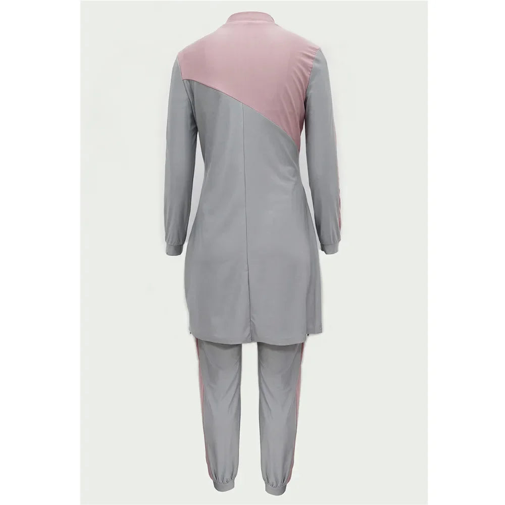 Burkini Muslim Modest Swimwear Women Tops Pants Swimsuit Islamic Full Cover Bathing Suit Beachwear Conservative Maillot De Bain