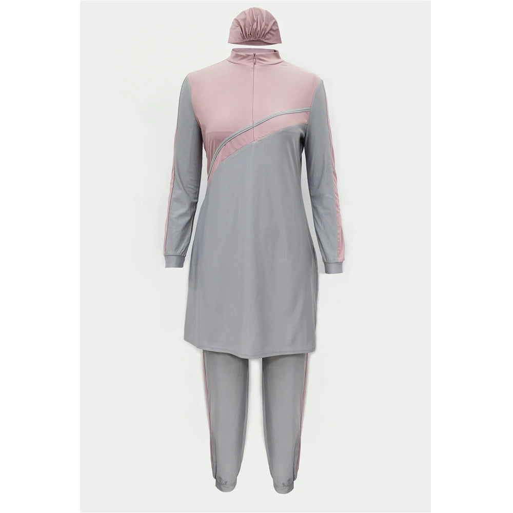 Burkini Muslim Modest Swimwear Women Tops Pants Swimsuit Islamic Full Cover Bathing Suit Beachwear Conservative Maillot De Bain