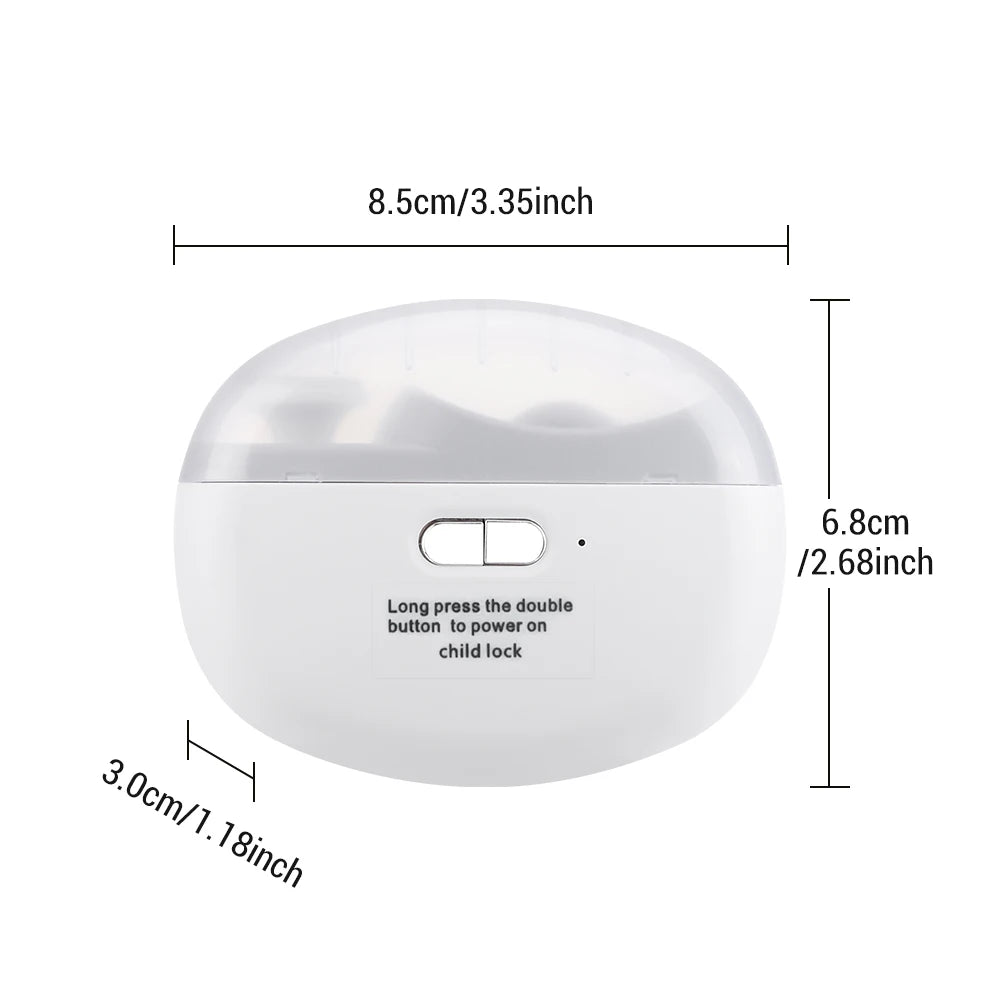 3-in-1 Nail Clipper Electric Automatic Trimmer Grinding Polishing Manicure Fingernails Toe Nail Tool 2 Grears Clipper with Light