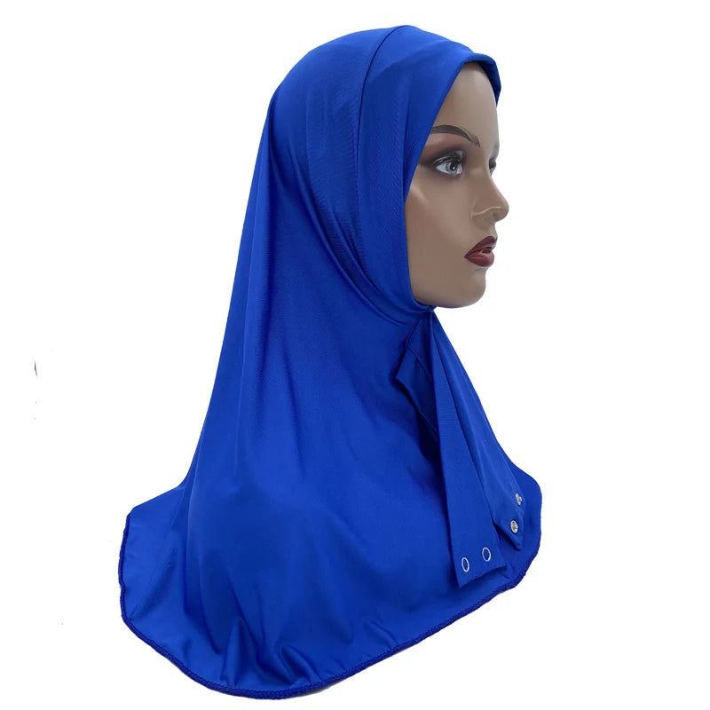 Soild Color Muslim Hijab Turban Full Cover Headscarf