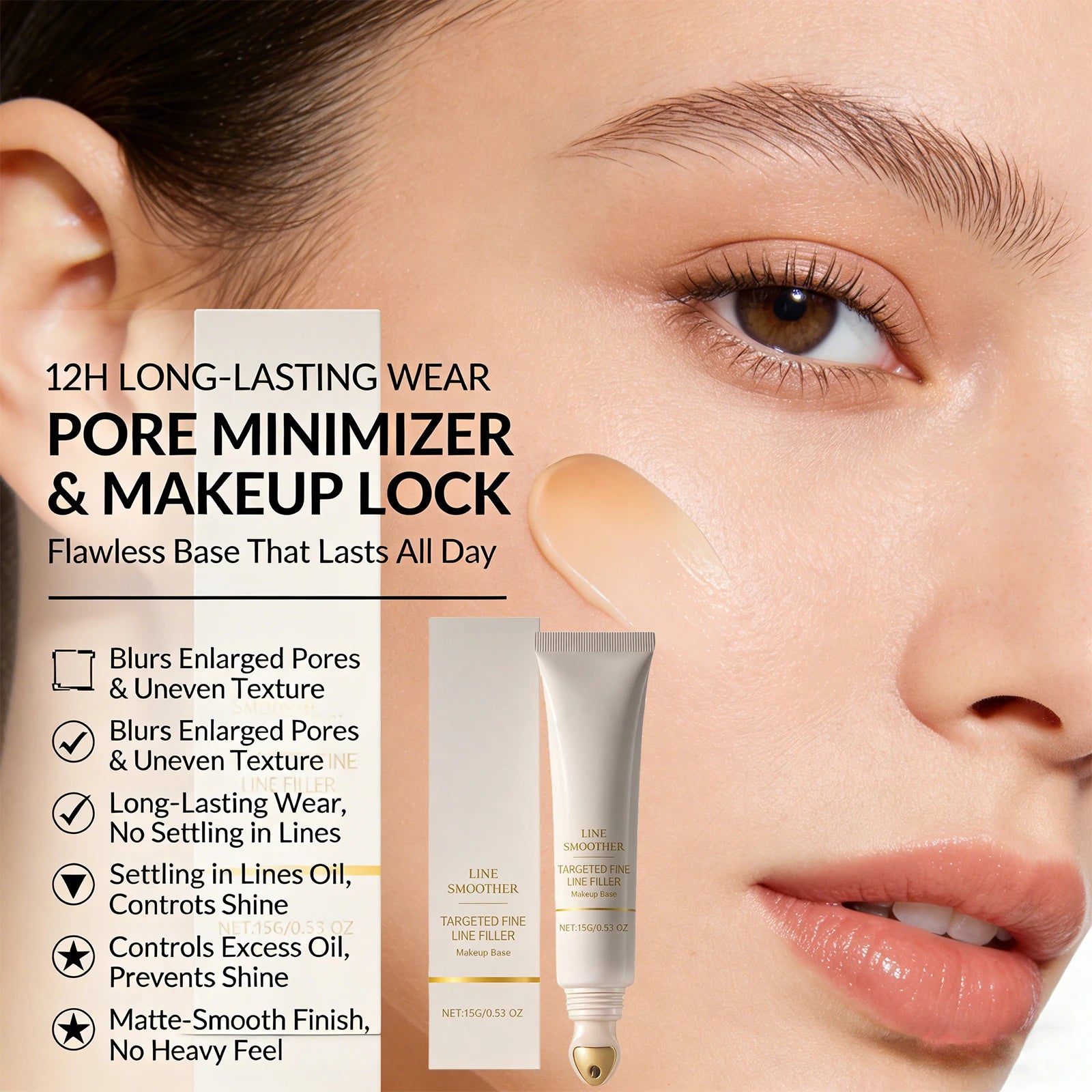 Line Smoother Hydrating Primer for Makeup Even Tone Lightweight & Non-sticky Invisible Pores Antioxidant Makeup Base Moisturizer beautyabayaboutique.online