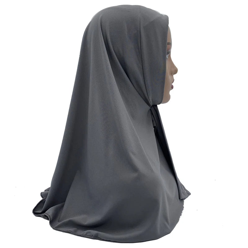 Soild Color Muslim Hijab Turban Full Cover Headscarf