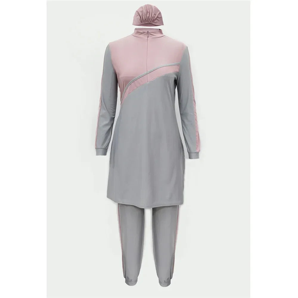 Burkini Muslim Modest Swimwear Women Tops Pants Swimsuit Islamic Full Cover Bathing Suit Beachwear Conservative Maillot De Bain