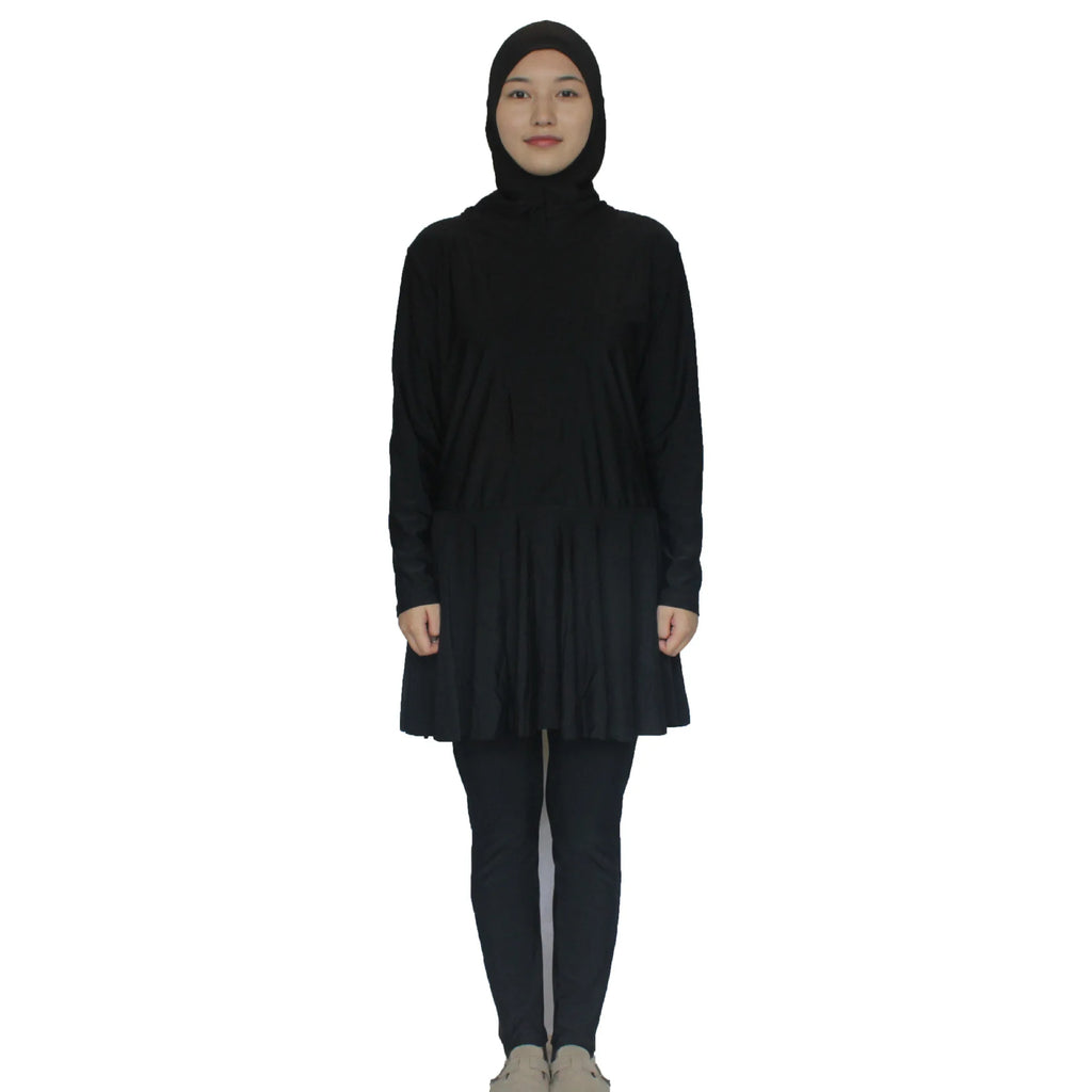 3PCS Modest Burkini Femme Musulmane Swimwear Women Muslim Hijab Swimsuit Maillot De Bain Borkini Conservative Islam Bathing Suit