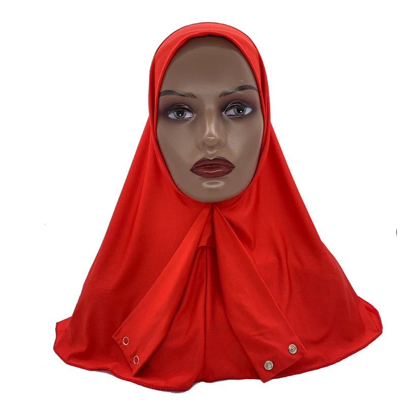 Soild Color Muslim Hijab Turban Full Cover Headscarf