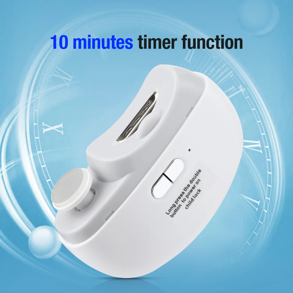 3-in-1 Nail Clipper Electric Automatic Trimmer Grinding Polishing Manicure Fingernails Toe Nail Tool 2 Grears Clipper with Light