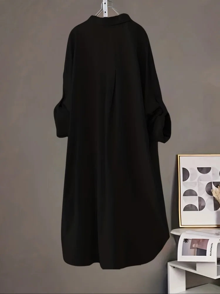 Korean Fashion White Shirt Women 2023 Spring Summer Loose Breathable Midi Shirt and Blouse Lady Simple Solid Color Long Shirts