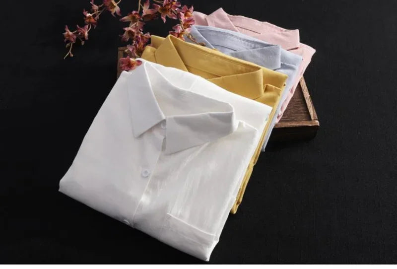 Korean Fashion White Shirt Women 2023 Spring Summer Loose Breathable Midi Shirt and Blouse Lady Simple Solid Color Long Shirts