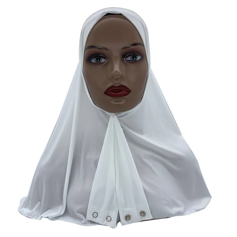 Soild Color Muslim Hijab Turban Full Cover Headscarf