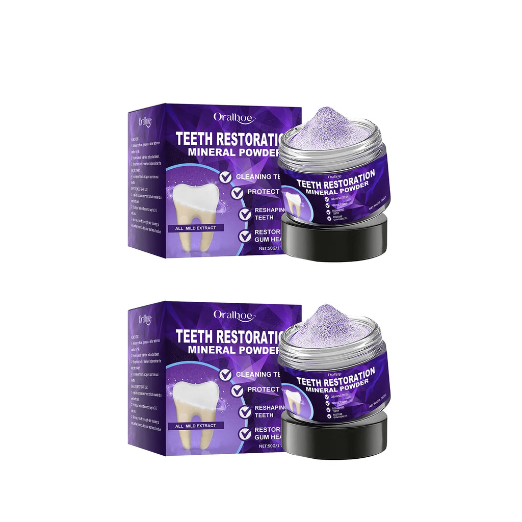 Tooth Powder Remineralizing Natural Teeth Whitening Breath Freshener Refresh Mint Flavor Enamel Repair Deep Cleaning Oral Care