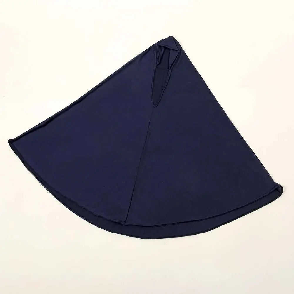 Breathable Jersey Solid Color Instant Hijab Four-Way Stretch Full Coverage Women Khimar Skin-Friendly Anti-Slip Design