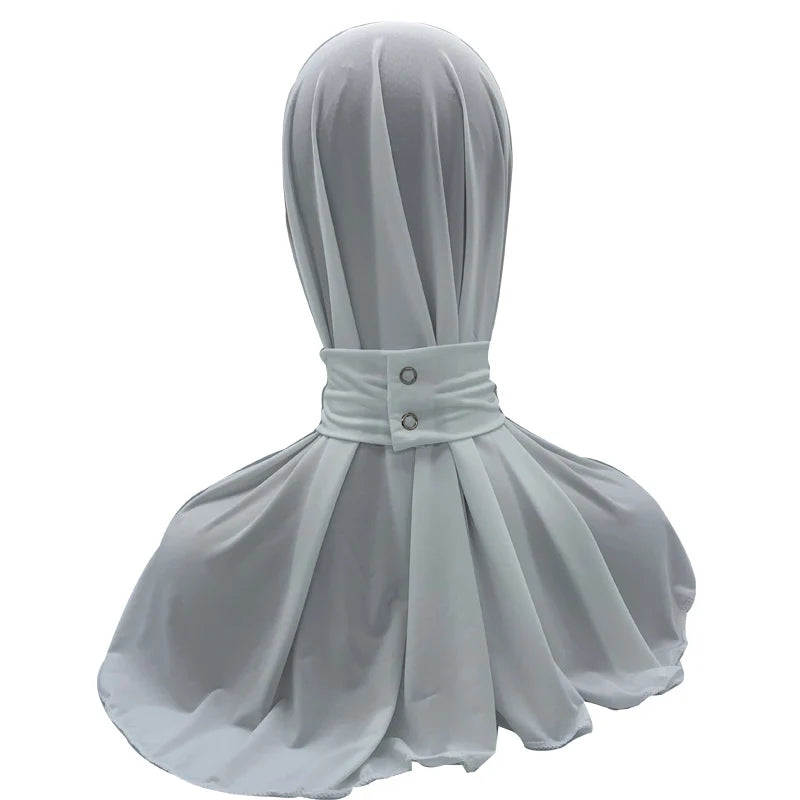 Soild Color Muslim Hijab Turban Full Cover Headscarf