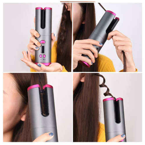 LCD Display Cordless Hair Curler Rollers Rotating Hair Curler beautyabayaboutique.online